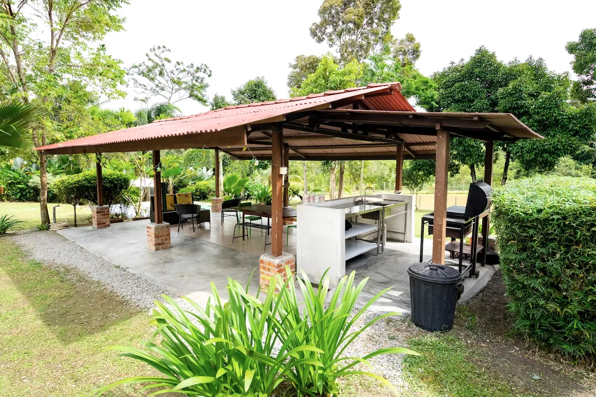 BBQ and outdoor gathering area